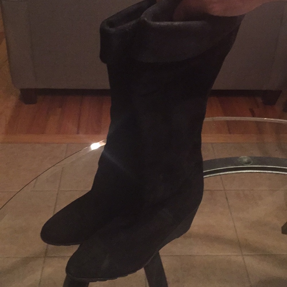 Michael Kors suede wedge boots